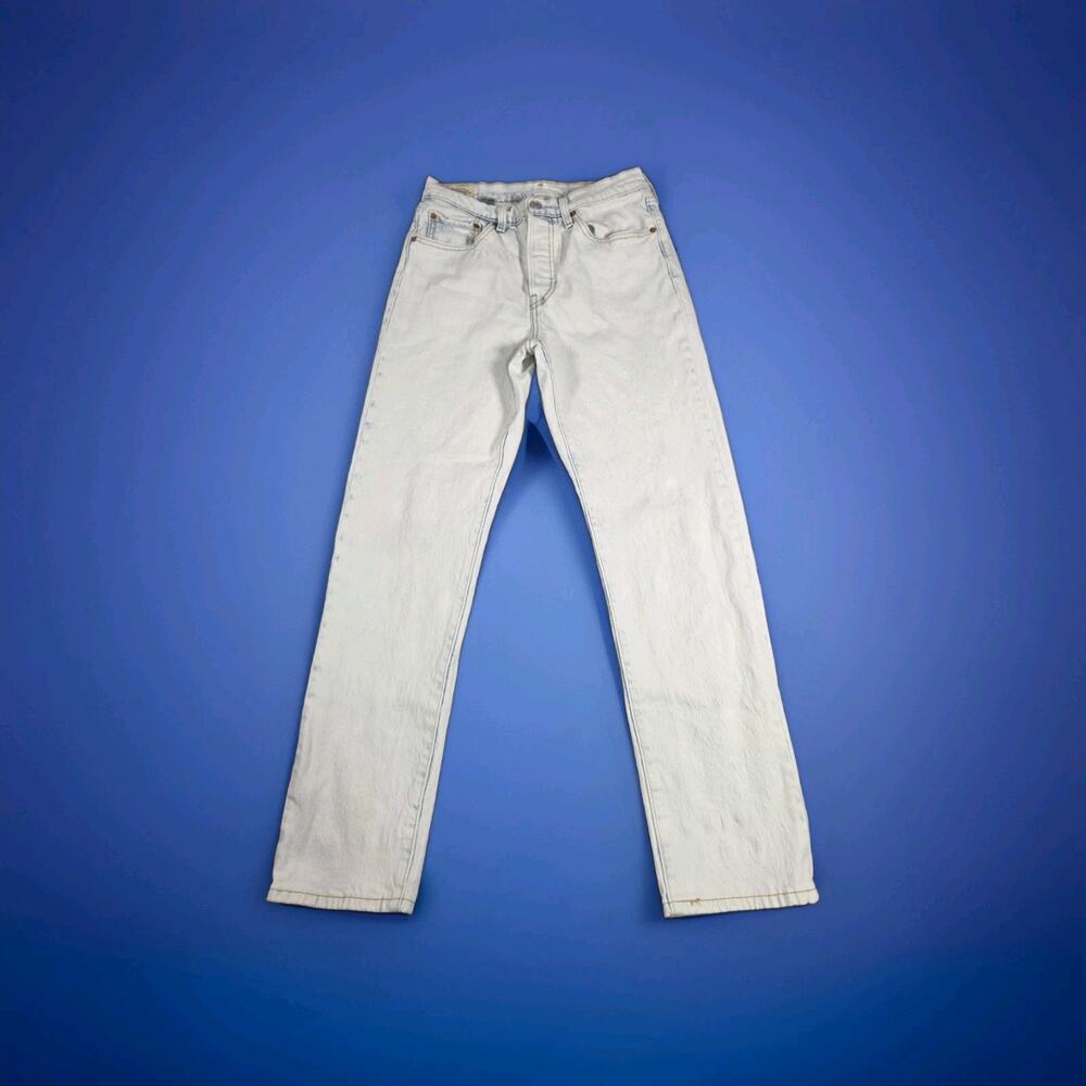 Levi’s 501 Premium Button Fly Sz 27x30 Straight Jeans Women’s White Cotton C7